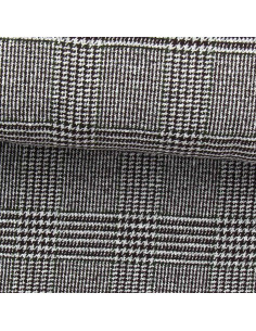 Fancy woolen fabric for coat - Brown and khaki houndstooth
