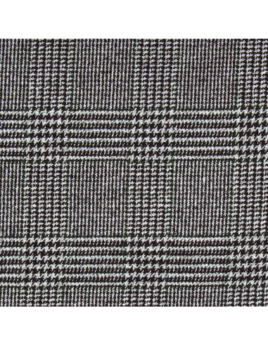 Fancy woolen fabric for coat - Brown and khaki houndstooth