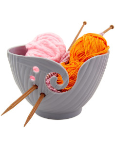 Gray yarn bowl