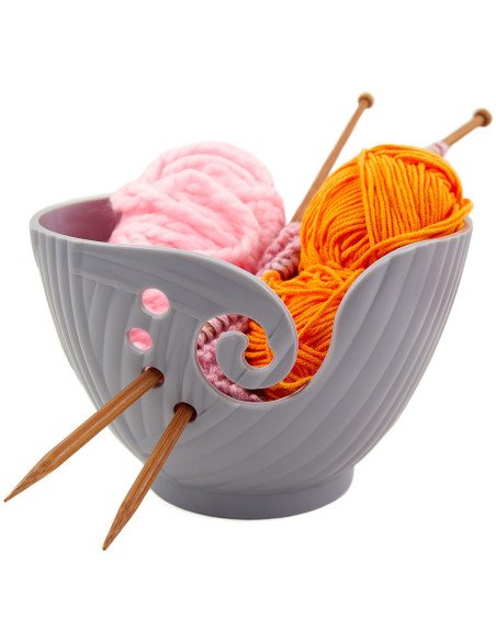 Gray yarn bowl