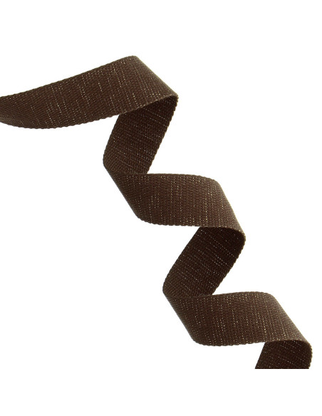 Sparkling cotton strap for bag - Brown