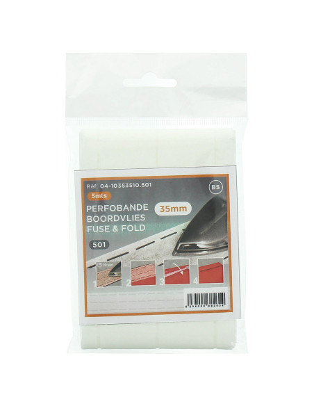 Interfacing for quick edge Perfobande 35 mm - White
