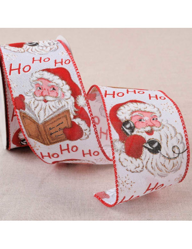 Santa Claus ribbon - White