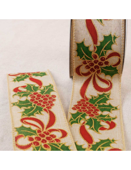 Holly ribbon - Beige