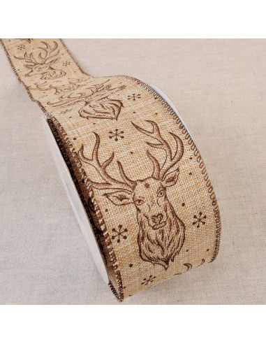 Deer ribbon - Beige