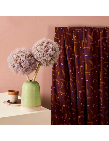 Java Rust Viscose Crepe Fabric - Atelier Brunette