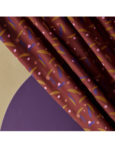 Java Rust Viscose Crepe Fabric - Atelier Brunette
