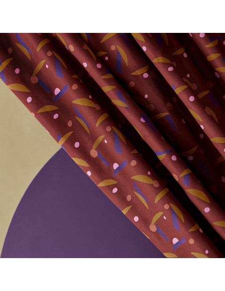 Java Rust Viscose Crepe Fabric - Atelier Brunette