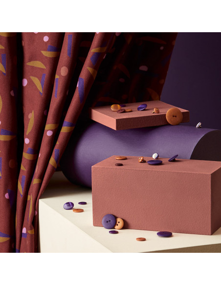 Java Rust Viscose Crepe Fabric - Atelier Brunette