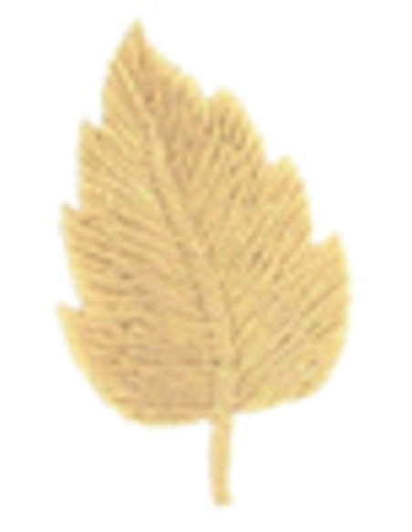 Beige leaf iron-on patch