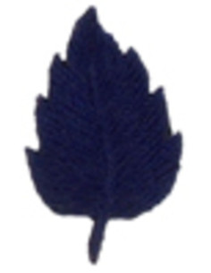 Navy blue leaf iron-on patch