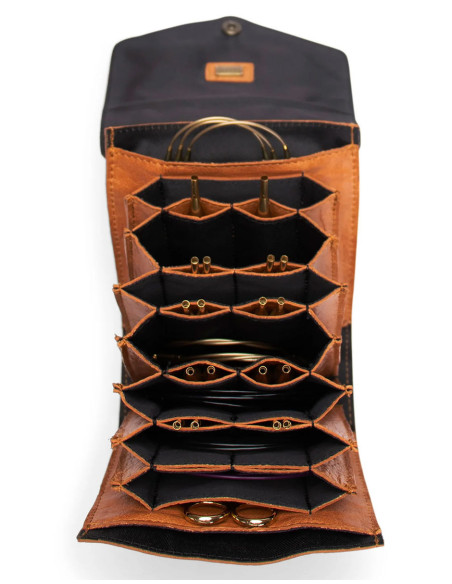 Muud Betina Leather Storage Case for Interchangeable Needles - Whisky