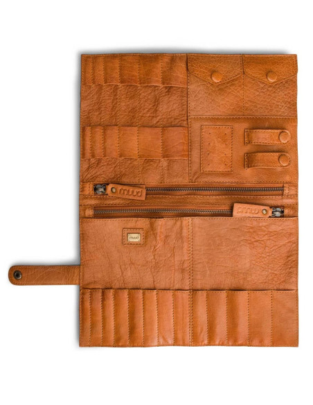 Muud Billie Leather Storage Case for Crochet Hooks and Interchangeable Needles - Whisky