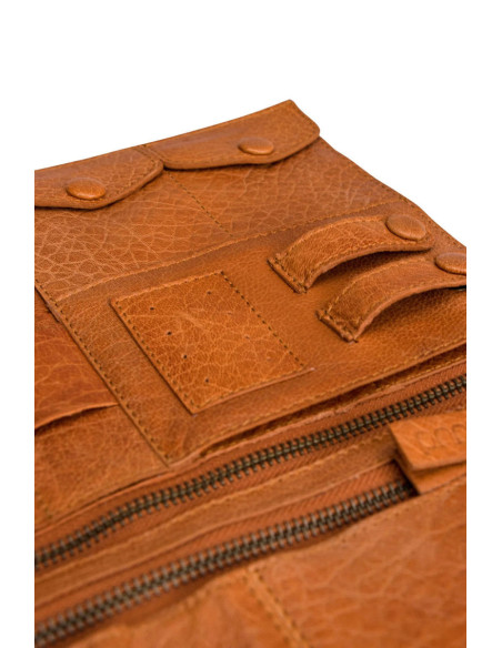 Muud Billie Leather Storage Case for Crochet Hooks and Interchangeable Needles - Whisky