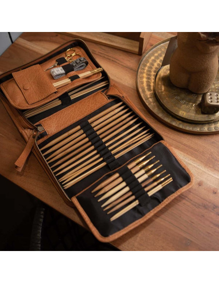Muud Effi Leather Storage Case for Interchangeable Needles - Whisky