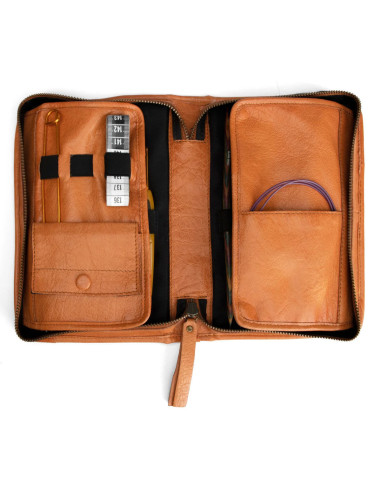 Muud Effi Leather Storage Case for Interchangeable Needles - Whisky