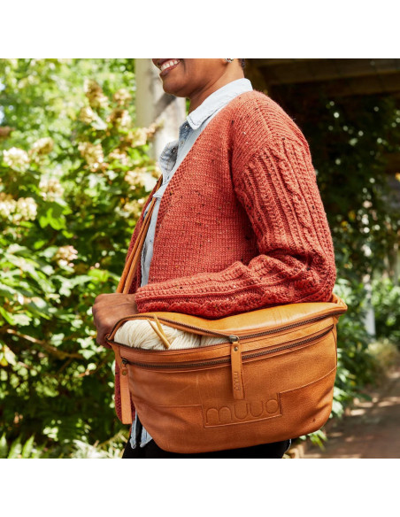 Muud Vegas XL Leather Fanny Pack - Whisky