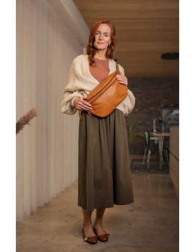 Muud Vegas XL Leather Fanny Pack - Whisky