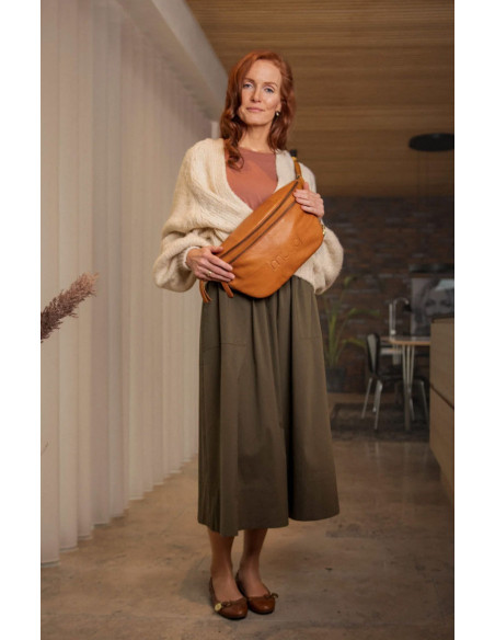 Muud Vegas XL Leather Fanny Pack - Whisky