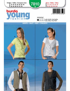 Vest pattern - Burda 7810