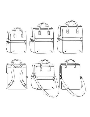 Eugène Backpack or Satchel Pattern - Ikatee