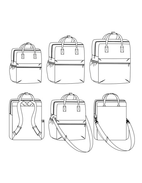 Eugène Backpack or Satchel Pattern - Ikatee