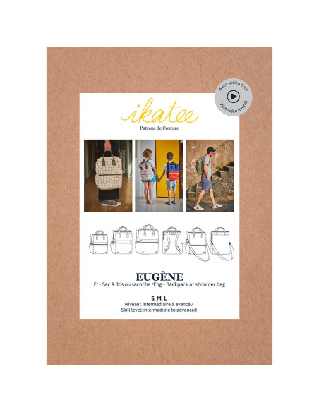 Eugène Backpack or Satchel Pattern - Ikatee