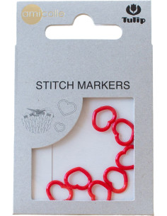Red heart mesh marker rings Tulip
