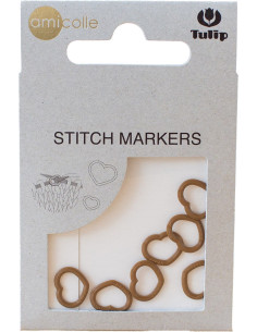 Brown heart mesh marker rings Tulip