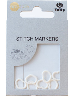 White heart mesh marker rings Tulip
