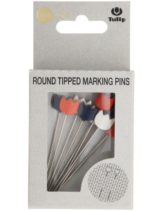 Blue, white, red Tulip knitting pins