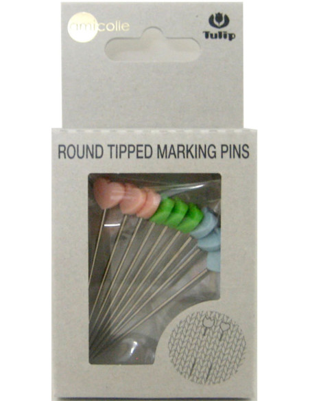 Pink, blue, green Tulip knitting pins