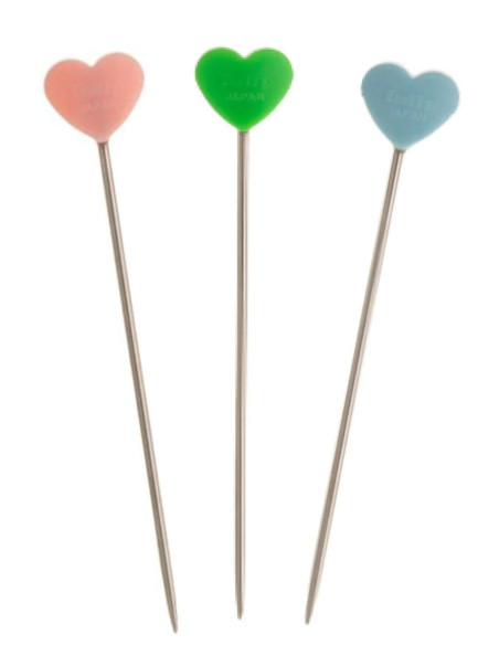 Pink, blue, green Tulip knitting pins