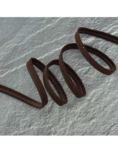 Corduroy piping - Dark brown