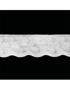 Elastic lace-style lingerie with white polka dots 2