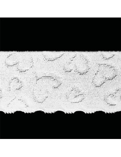 Elastic lingerie with white heart lace design 2