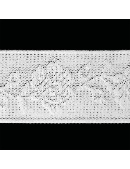 Elastic lingerie with white floral lace design