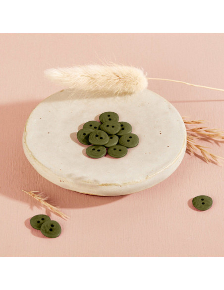 Corozo Button Jaipur - Ivy Green