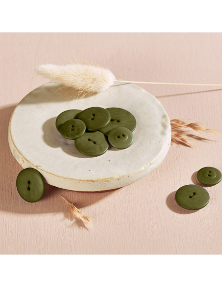 Palm Button - Ivy Green