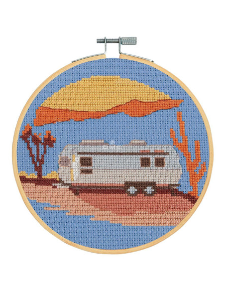 Cross-stitch embroidery kit - Airstream