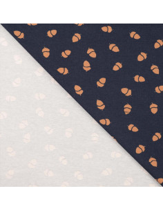 Jersey fabric - Blue background tassels 2