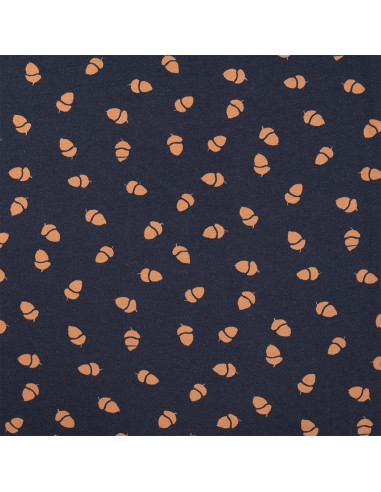 Jersey fabric - Blue background tassels