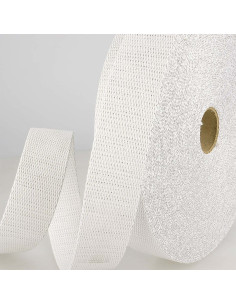 Lurex bag strap - White and silver