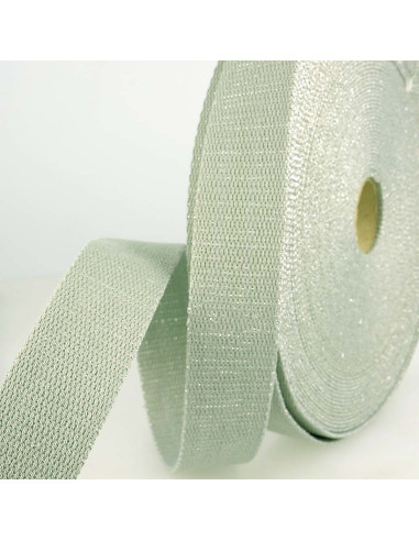 Lurex bag strap - Gray and silver
