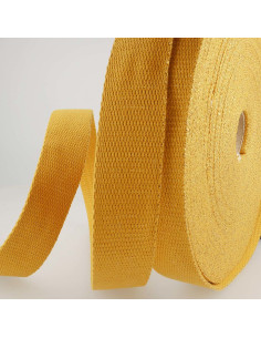 Lurex bag strap - Mustard and gold