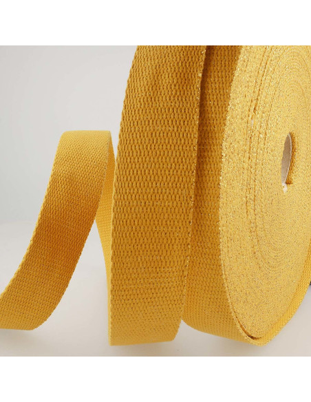 Lurex bag strap - Mustard and gold