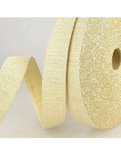 Lurex bag strap - Ecru and gold