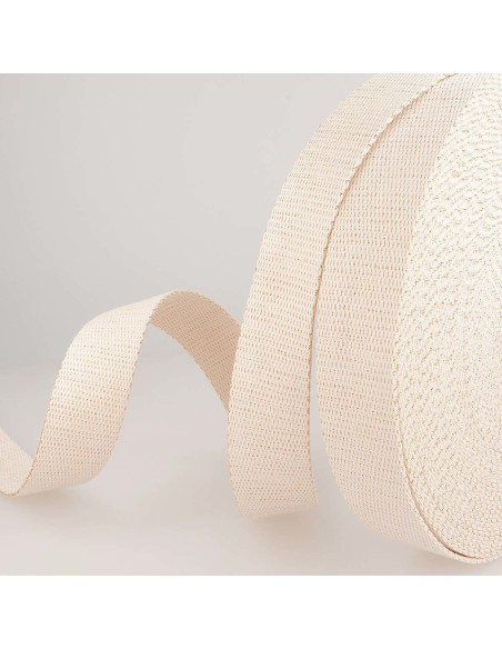 Lurex bag strap - Off-white and gold