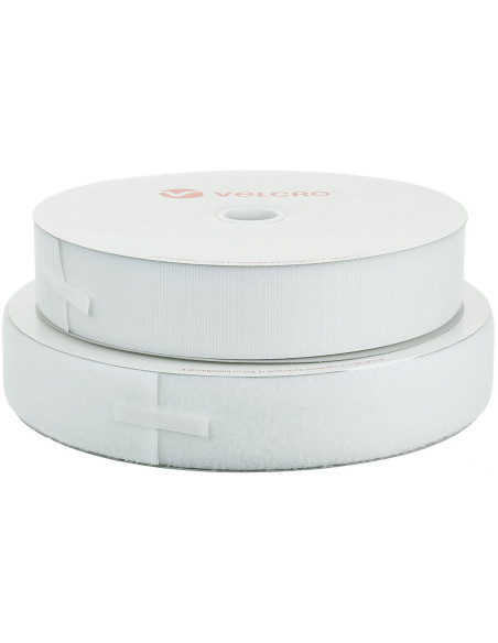 VELCRO® Brand white adhesive 50 mm wide roll of 25 meters