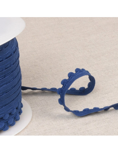 Elastic pom-poms - Navy blue